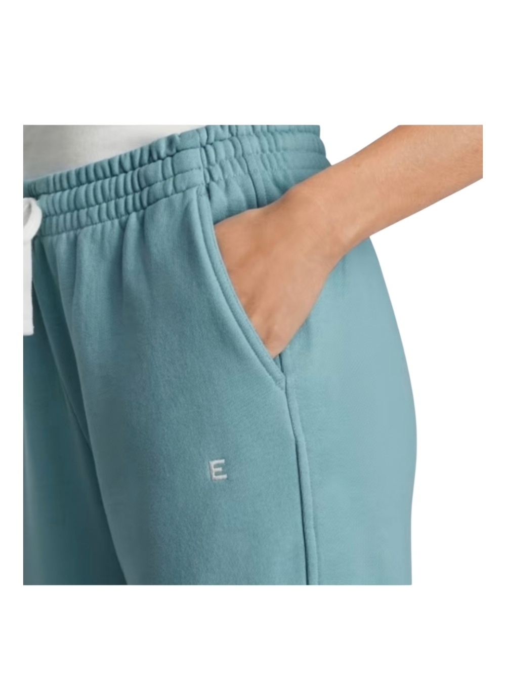 Everlane Track Jogger Sweatpants XS Blue Organic Cotton French Terry Oversized - Picture 7 of 10